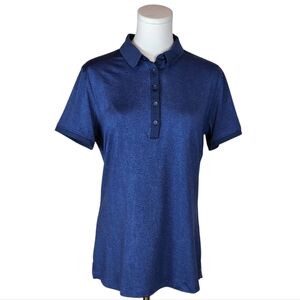 Under Armour Blue Golf Polo Shirt Medium UPF 30 Stretch Moisture Wicking